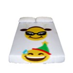 Xmas Emoji Happy Faces Fitted Sheet (Full/ Double Size)