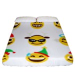 Xmas Emoji Happy Faces Fitted Sheet (California King Size)