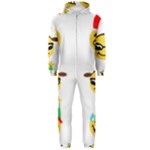 Xmas Emoji Happy Faces Hooded Jumpsuit (Men)