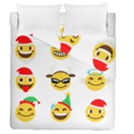 Xmas Emoji Happy Faces Duvet Cover Double Side (Queen Size)