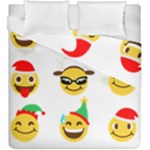 Xmas Emoji Happy Faces Duvet Cover Double Side (King Size)