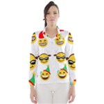 Xmas Emoji Happy Faces Wind Breaker (Women)