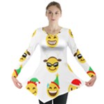 Xmas Emoji Happy Faces Long Sleeve Tunic 