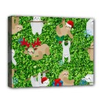 xmas sloth  Deluxe Canvas 20  x 16  (Stretched)