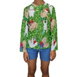 xmas sloth  Kids  Long Sleeve Swimwear