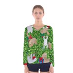 xmas sloth  Women s Long Sleeve Tee