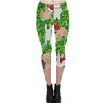 xmas sloth  Capri Leggings 