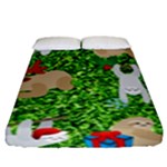 xmas sloth  Fitted Sheet (King Size)