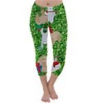 xmas sloth  Capri Winter Leggings 