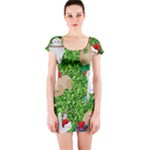 xmas sloth  Short Sleeve Bodycon Dress