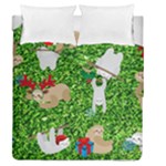 xmas sloth  Duvet Cover Double Side (Queen Size)