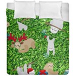 xmas sloth  Duvet Cover Double Side (California King Size)