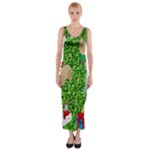 xmas sloth  Fitted Maxi Dress