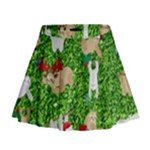 xmas sloth  Mini Flare Skirt