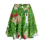 xmas sloth  High Waist Skirt