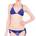 blue happy hannukah Bikini Set