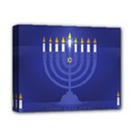 blue happy hannukah Deluxe Canvas 14  x 11  (Stretched)