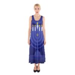 blue happy hannukah Sleeveless Maxi Dress