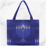 blue happy hannukah Mini Tote Bag