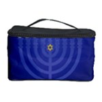 blue happy hannukah Cosmetic Storage Case