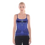 blue happy hannukah Spaghetti Strap Top