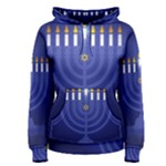 blue happy hannukah Women s Pullover Hoodie