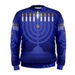 blue happy hannukah Men s Sweatshirt