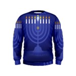 blue happy hannukah Kids  Sweatshirt