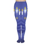 blue happy hannukah Tights