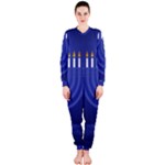 blue happy hannukah OnePiece Jumpsuit (Ladies)