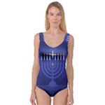 blue happy hannukah Princess Tank Leotard 