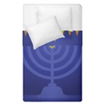 blue happy hannukah Duvet Cover Double Side (Single Size)