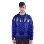 blue happy hannukah Wind Breaker (Men)