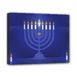 blue happy hannukah Canvas 10  x 8  (Stretched)