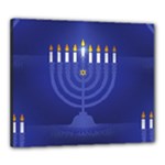 blue happy hannukah Canvas 24  x 20  (Stretched)