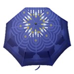 blue happy hannukah Folding Umbrella