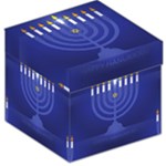 blue happy hannukah Storage Stool 12 