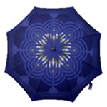 blue happy hannukah Hook Handle Umbrella (Medium)