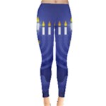 blue happy hannukah Leggings 