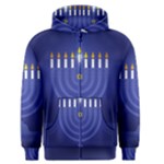 blue happy hannukah Men s Zipper Hoodie