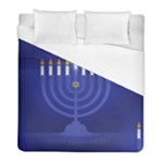 blue happy hannukah Duvet Cover (Full/ Double Size)