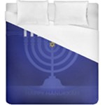 blue happy hannukah Duvet Cover (King Size)