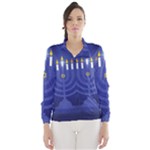 blue happy hannukah Wind Breaker (Women)