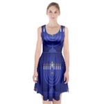 blue happy hannukah Racerback Midi Dress