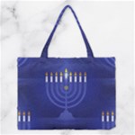 blue happy hannukah Medium Tote Bag