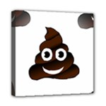 Funny Poop Emoji Mini Canvas 8  x 8  (Stretched)