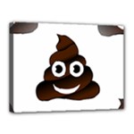 Funny Poop Emoji Canvas 16  x 12  (Stretched)