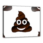 Funny Poop Emoji Canvas 20  x 16  (Stretched)