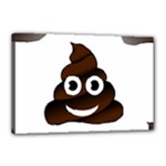 Funny Poop Emoji Canvas 18  x 12  (Stretched)