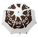 Funny Poop Emoji Folding Umbrella